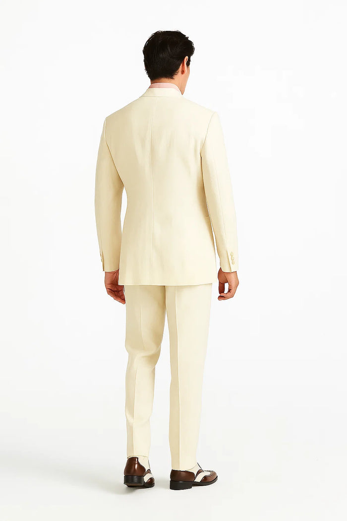 Men Ivory 2 Button Style Perfect For Wedding Jacket - Image 2