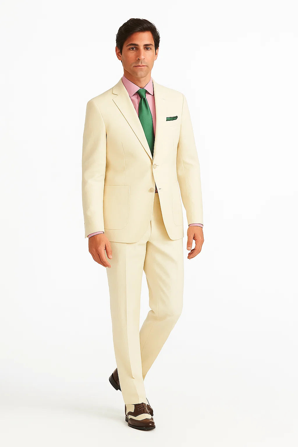Men Ivory 2 Button Style Perfect For Wedding Jacket - Image 4