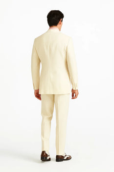 Men Ivory 2 Button Style Perfect For Wedding Jacket - Image 2