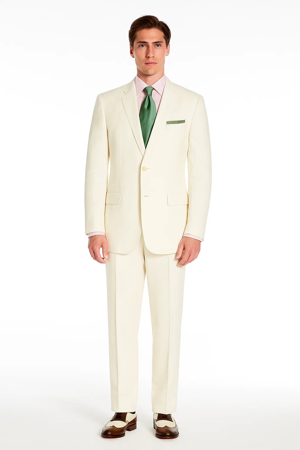 Men Ivory 2 Button Style Perfect For Wedding Jacket - Image 5