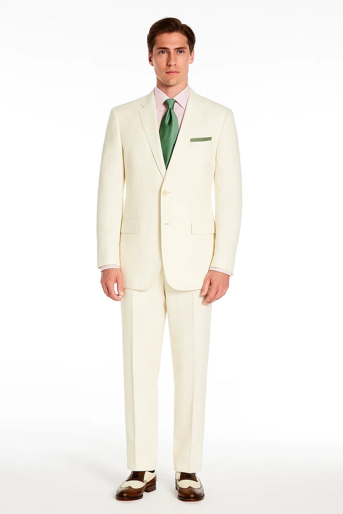 Men Ivory 2 Button Style Perfect For Wedding Jacket - Image 5