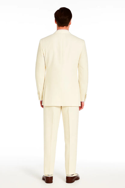 Men Ivory 2 Button Style Perfect For Wedding Jacket - Image 6
