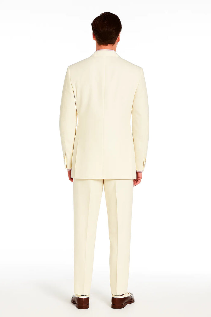 Men Ivory 2 Button Style Perfect For Wedding Jacket - Image 6