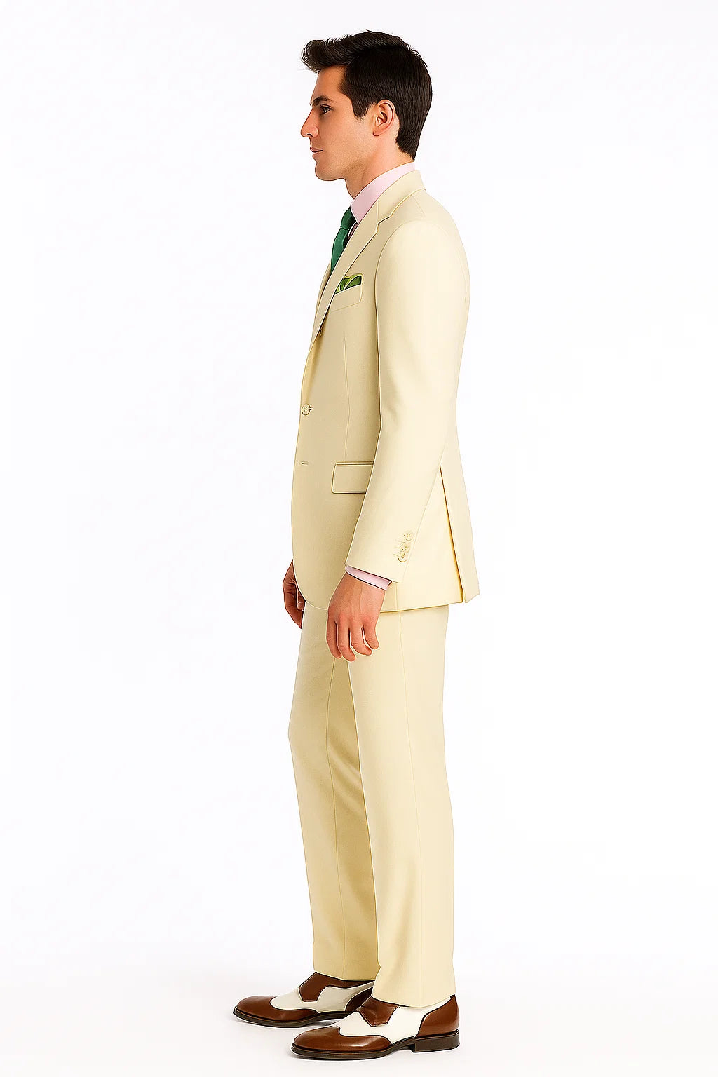 Men Ivory 2 Button Style Perfect For Wedding Jacket - Image 8