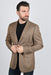 Men’s Western Cowboy Blazer Jacket with Elbow Patch – Smart Casual Sport Coat