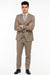 Men’s Modern Fit 3-Piece Taupe Suit with Vest – Stylish Formal Wear for Weddings & Business