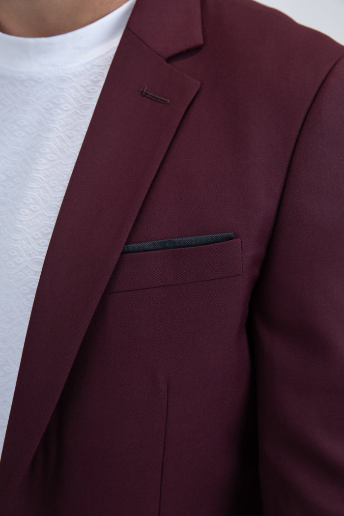Men’s Burgundy Western Cowboy Blazer, Stretch Date Night Dress Jacket for Men