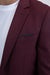 Burgundy Western Cowboy Blazer - Mens Modern Fit Stretch Date Night Burgundy Blazer