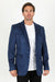 Double Button Suede Western Blazer Navy