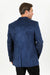 Double Button Suede Western Blazer Navy