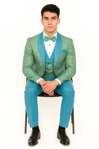 Men’s Aqua Formal Tuxedo – Wedding, Prom & Event Wear