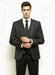 Men'S Black And White Gangster Bold PinStripe Mars Vested 3 Piece Fashion Suit