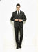 Men'S Black And White Gangster Bold PinStripe Mars Vested 3 Piece Fashion Suit