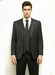 Men'S Black And White Gangster Bold PinStripe Mars Vested 3 Piece Fashion Suit