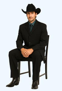 Men's Black Long  Fashion Dress Zoot suit