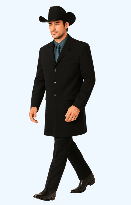Men's Black Long  Fashion Dress Zoot suit