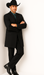 Men's Black Long  Fashion Dress Zoot suit