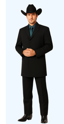Men's Black Long  Fashion Dress Zoot suit