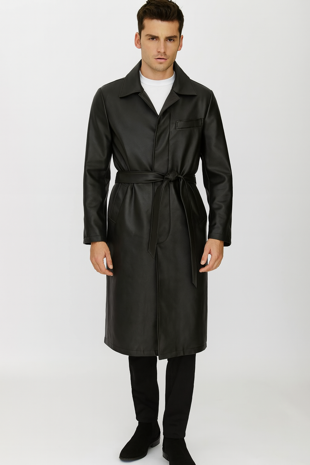 Long Black Trench Coats for Men - MensUSA Long Black Trench Coats for Men - MensUSA