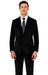 Tazzio Men’s Black Velvet Suit – Slim Fit 2-Piece Formal Peak Lapel
