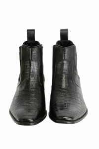 Men's Black Vestigium Boots Genuine Caiman Belly Chelsea Boots