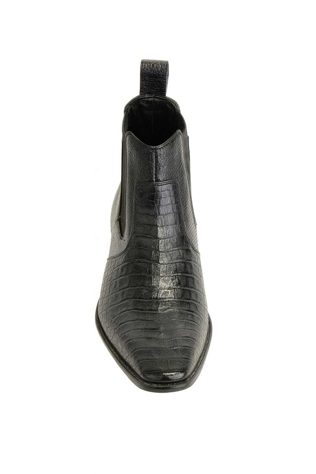 Men's Black Vestigium Boots Genuine Caiman Belly Chelsea Boots - Image 4