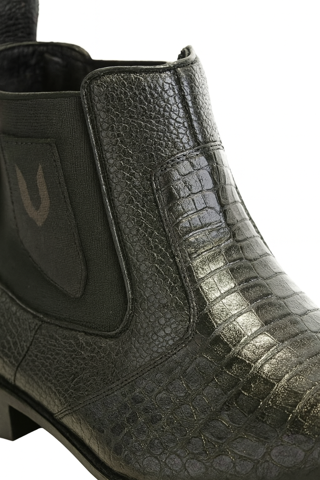 Men's Black Vestigium Boots Genuine Caiman Belly Chelsea Boots - Image 6