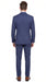 Men’s Blue Plaid Double-Breasted Suit – Side-Vented Wedding, Business and Formal Suit