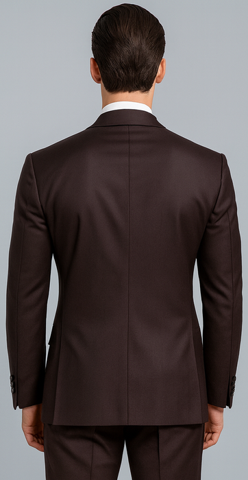Men's Brown Western Slim Fit Cowboy Tuxedo Suit with 1-Button Front Closure and Peak Lapel – Wide Lapel Western Formal Suit