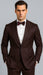 Men's Brown Western Slim Fit Cowboy Tuxedo Suit with 1-Button Front Closure and Peak Lapel – Wide Lapel Western Formal Suit - Traje Para Hombre