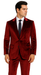 Men’s Velvet Burgundy Suit – Slim Fit 2-Piece Formalwear Set by Tazzio