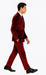 Men’s Velvet Burgundy Suit – Slim Fit 2-Piece Formalwear Set by Tazzio