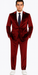 Men’s Velvet Burgundy Suit – Slim Fit 2-Piece Formalwear Set by Tazzio