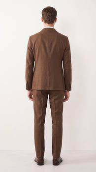Men’s Chestnut Brown 3-Piece Suit – Two-Button Wedding, Business and Formal Suit with Vest Modern Fit