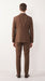 Men’s Chestnut Brown 3-Piece Suit – Two-Button Wedding, Business and Formal Suit with Vest Modern Fit