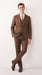 Men’s Chestnut Brown 3-Piece Suit – Two-Button Wedding, Business and Formal Suit with Vest Modern Fit