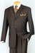 Men's Classic Three Piece ,3 buttons Suit Color Brown
