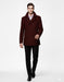 Men'S Designer Men'S Wool Men'S Peacoat Sale Wool Fabric Double Breasted Style Coat For Men Dark Burgundy