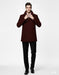 Men'S Designer Men'S Wool Men'S Peacoat Sale Wool Fabric Double Breasted Style Coat For Men Dark Burgundy