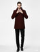 Men'S Designer Men'S Wool Men'S Peacoat Sale Wool Fabric Double Breasted Style Coat For Men Dark Burgundy