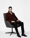 Men'S Designer Men'S Wool Men'S Peacoat Sale Wool Fabric Double Breasted Style Coat For Men Dark Burgundy
