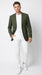 Men’s Green Windowpane Blazer – Two-Button Plaid Sport Coat for Weddings, Business and Modern Fit