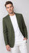 Men’s Green Windowpane Blazer – Two-Button Plaid Sport Coat for Weddings, Business and Modern Fit