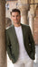 Men’s Green Windowpane Blazer – Two-Button Plaid Sport Coat for Weddings, Business and Modern Fit
