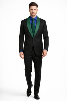 Men’s Modern-Fit Suit – Shawl Lapel Formal Wedding Blazer