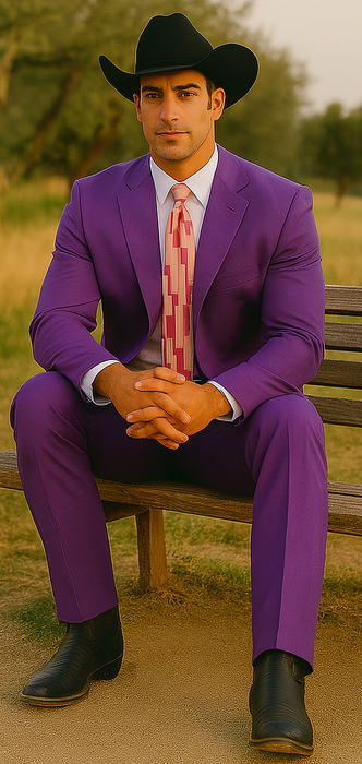 Men's Multi-Stage Party Cheap Priced Business Suit Clearance Sale Collection Purple Slim Fitted