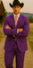 Men's Multi-Stage Party Cheap Priced Business Suit Clearance Sale Collection Purple Slim Fitted