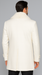 Men’s Off White Double-Breasted Peacoat Overcoat with Faux Fur Shawl Collar – Alberto Nardoni Wool Collection
