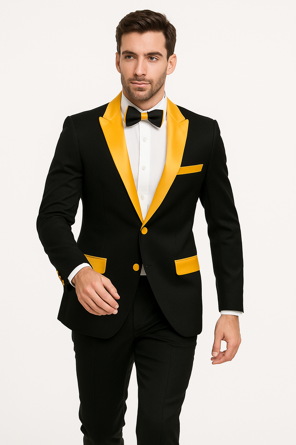 Black and Gold Suit  MensUSA