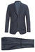 Men's Pelago Charcoal Grey Wool Suit: 2-Button Slim Fit, Patch Pockets, Perfect for Travel